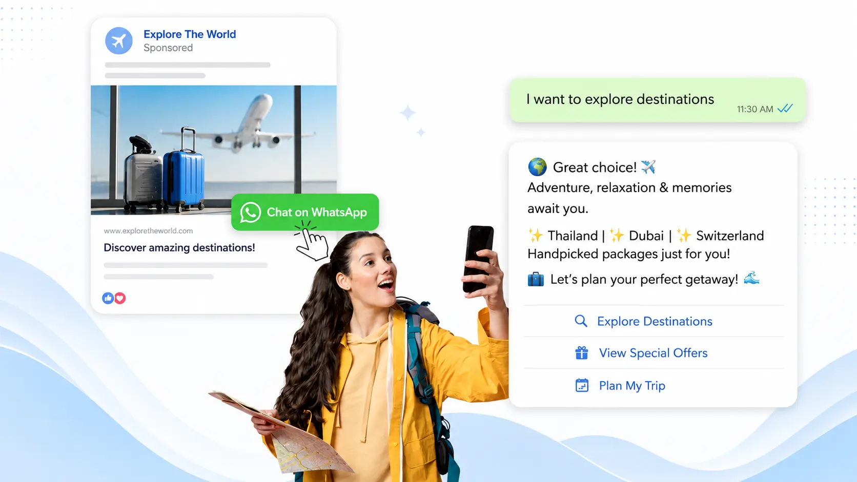 Steps to launch WhatsApp automation for a travel business with Ojiva AI