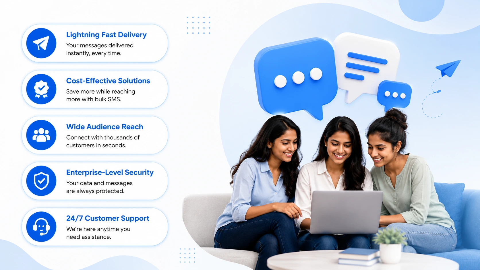 Best bulk SMS service provider Bangalore dashboard by Ojiva AI