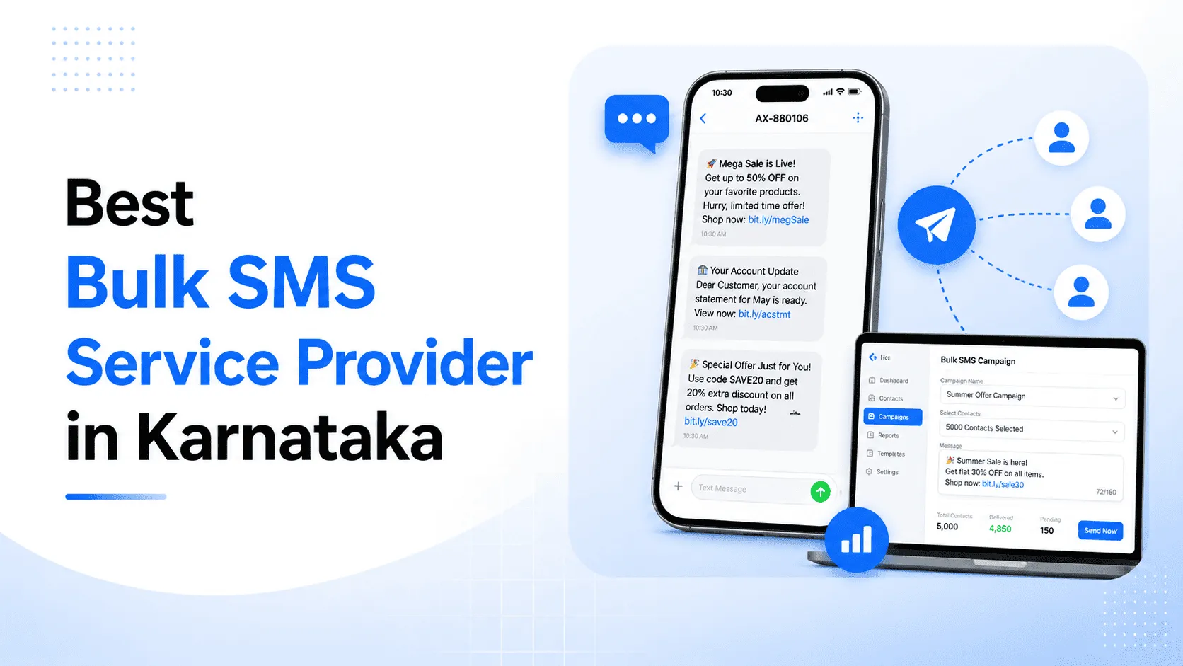 Best bulk SMS service provider in Karnataka — Ojiva AI bulk SMS gateway platform