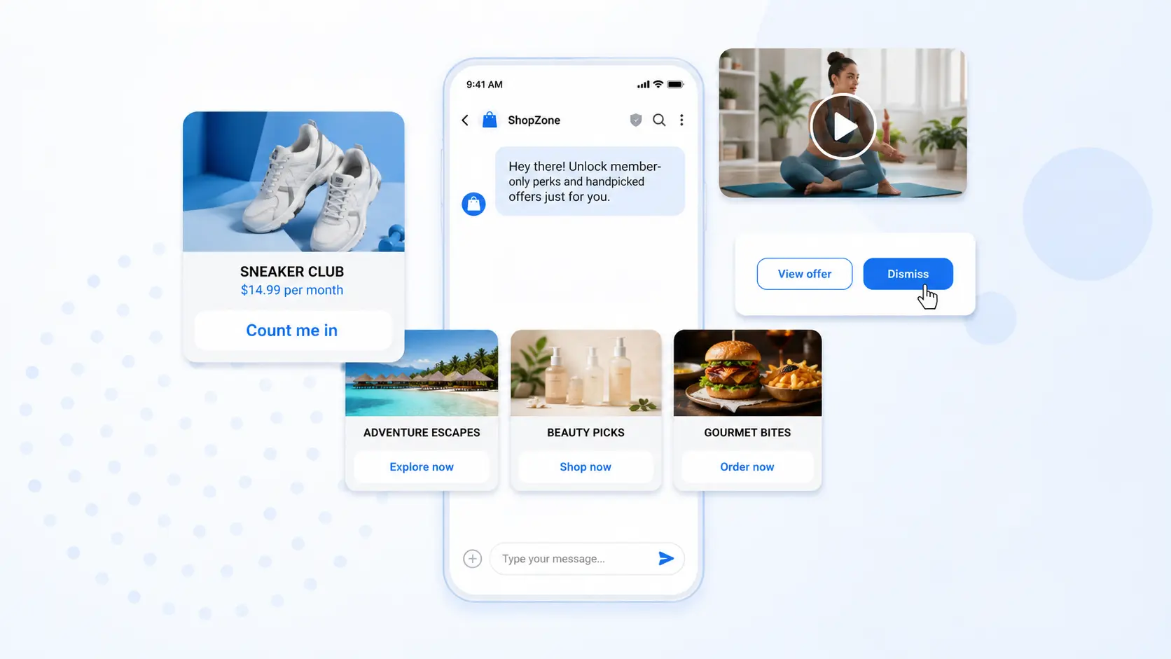 RCS business messaging use cases — abandoned cart recovery and appointment reminders with Ojiva AI