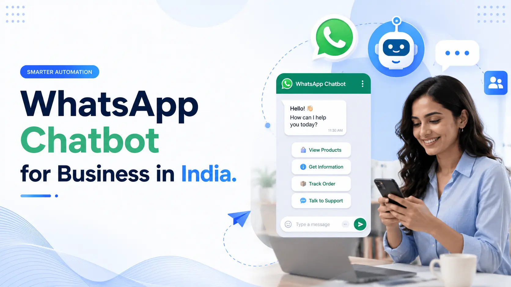 Best WhatsApp chatbot for business in India — Ojiva AI conversational AI replying to customers 24/7