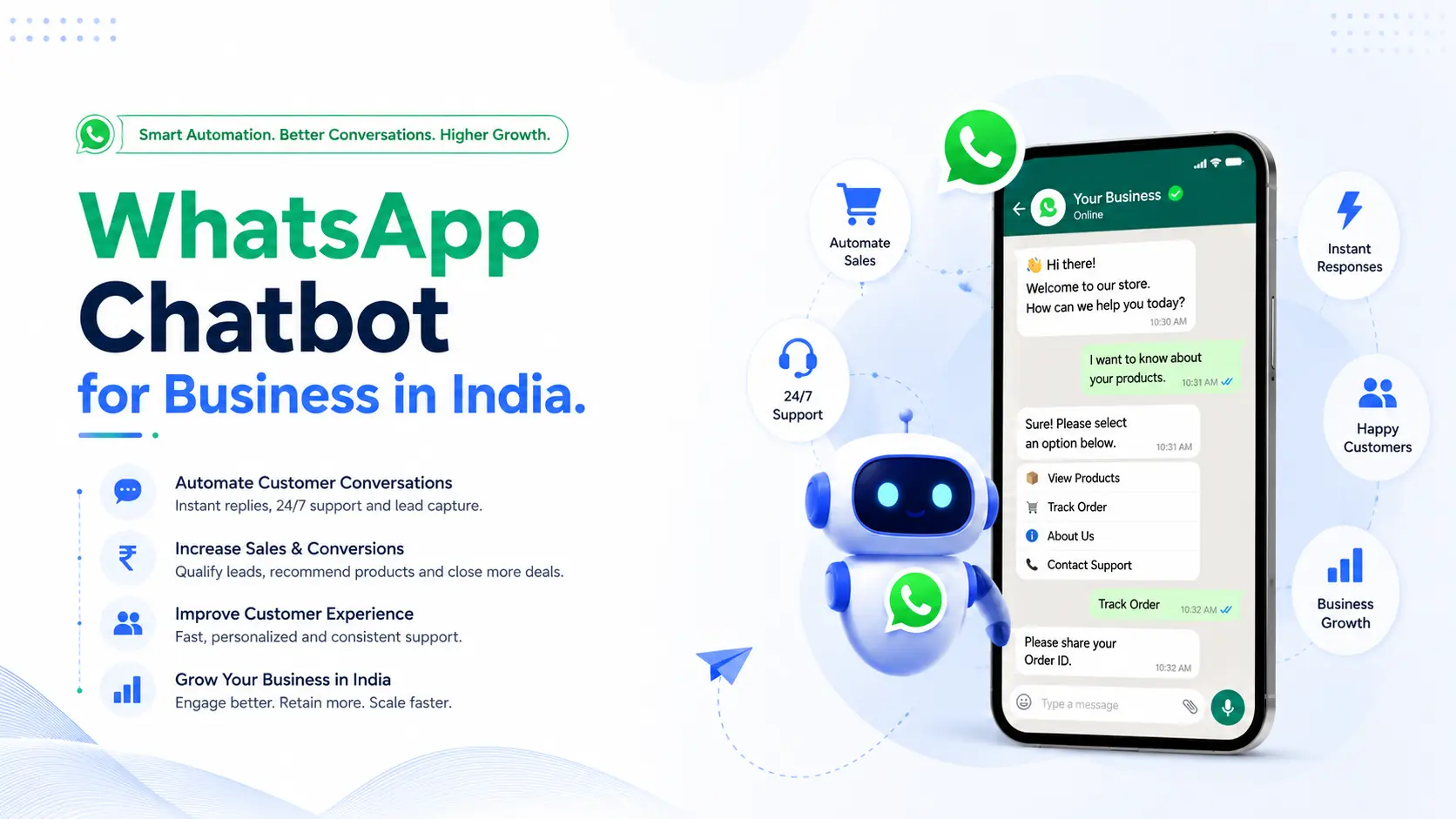 Rule-based vs AI-powered WhatsApp chatbot comparison — Ojiva AI no-code chatbot builder with real AI