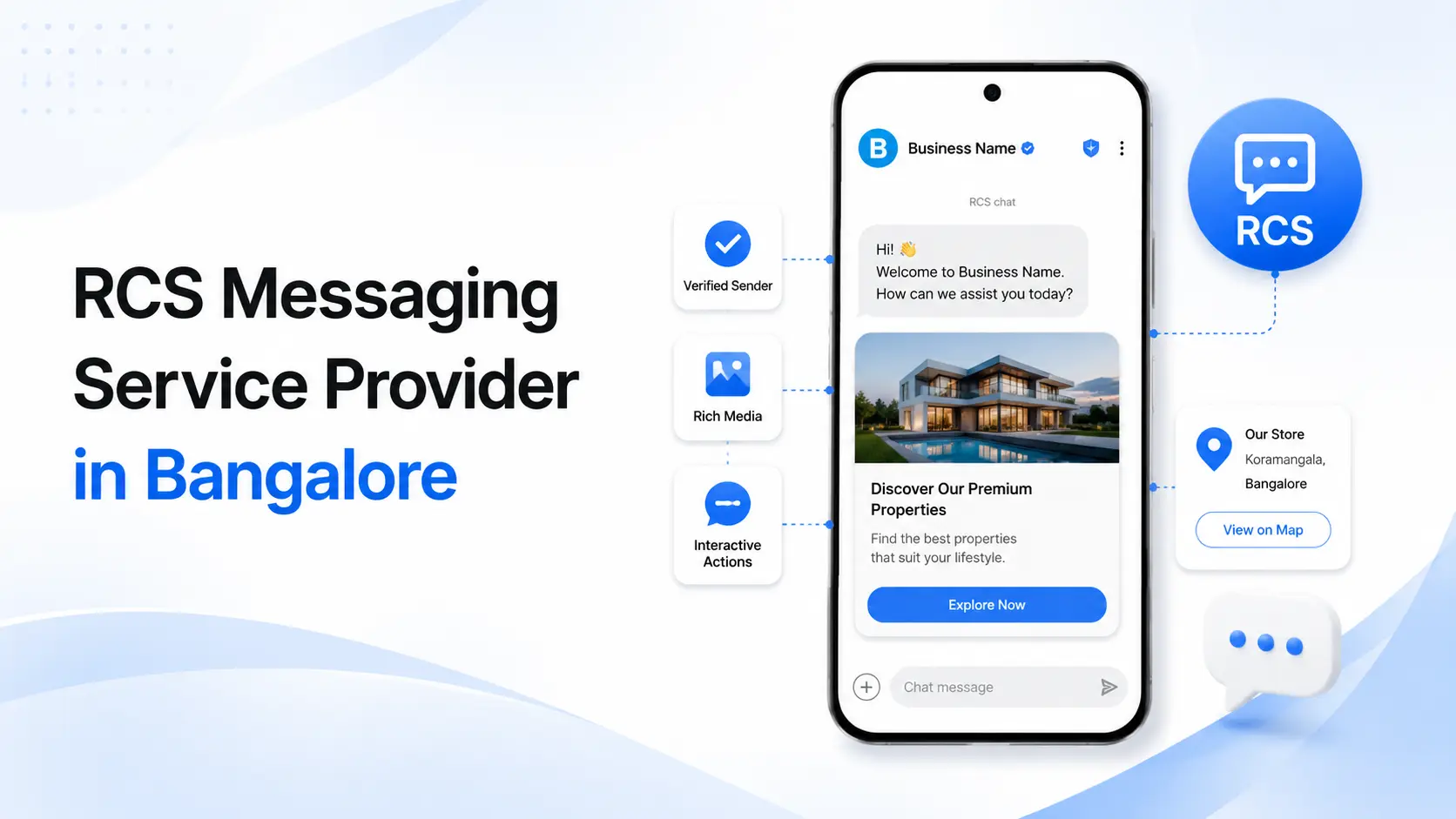Best RCS messaging service provider in Bangalore — Ojiva AI RCS business messaging dashboard